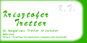 krisztofer tretter business card